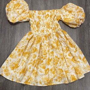 NWT Abercrombie Yellow Floral Mini Dress